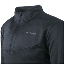 Endurance Fleeceullover Ledger Midlayer mit Zip Reissverschluss schwarz Herren